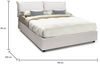 Dmora Doppelbett Amelh, Bettkasten mit Kunstlederbezug, geeignet für Matratze 140x190 cm, 100 % Made in Italy, Weiß Bild 3