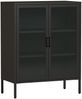 Sideboard Fauske mit Glastüren Schwarz [en. casa] Bild 3