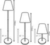 Solarleuchten SET: Stehleuchte höhenverstellbar bis 150 cm & Tischleuchte 25 cm Bild 5