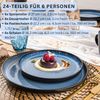 SÄNGER Steingut Geschirrset Aruba, Tafelservice 24 teilig für 6 Personen Bild 2