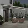 vidaXL Markise Manuell mit LED Anthrazit & Weiß 500x300 cm 3215788 Bild 3