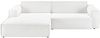 KAWOLA Sofa SAMU Ecksofa Feincord weiß Recamiere links 72 x 168 x 276 cm Bild 3