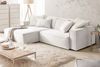 KAWOLA Sofa SAMU Ecksofa Feincord weiß Recamiere links 72 x 168 x 276 cm Bild 2