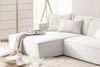 KAWOLA Sofa SAMU Ecksofa Feincord weiß Recamiere links 72 x 168 x 276 cm Bild 4