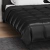vidaXL Ganzjahresbettdecke Schwarz 200 x 240 cm Satin und Mikrofaser 42025816 Bild 4