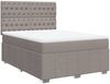 vidaXL Boxspringbett mit Matratze Taupe 160x200 cm Stoff 3294030 Bild 3