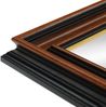 WANDStyle Wandspiegel H017 aus Massivholz in Nussbaum-Optik mit Goldkante 50 x 60 cm im Stil Antik Bild 4