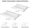 Orthopädisches Memory Foam Kopfkissen Weiß 50 x 36 cm - Höhenverstellbar Bild 2