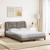 vidaXL Bettgestell mit LED ohne Matratze "Hvar" Taupe 120x200 cm Stoff 3213694 Bild 4