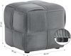 Sitzhocker Pouf Grau Cord Poufhocker Sitzpouf Polsterhocker Sitzwürfel Schminkhocker Hocker Gepolstert Bild 3