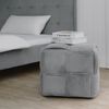Sitzhocker Pouf Grau Cord Poufhocker Sitzpouf Polsterhocker Sitzwürfel Schminkhocker Hocker Gepolstert Bild 5