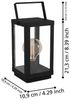 Eglo 43623 Tischleuchte BRADFORD 1 Stahl schwarz, Glas klar E27 1X60W L:16,5cm B:15cm H:37cm mit Kabelschalter Bild 4