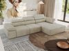 Mks Möbel 'RILASSO' Ecksofa, mit Relax-funktion, Elektrisch verstellbarer Sitz, L-förmige Ecke mit Armlehnen, Wellenfeder, Beige, Velours, rechts Bild 4