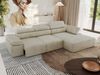Mks Möbel 'RILASSO' Ecksofa, mit Relax-funktion, Elektrisch verstellbarer Sitz, L-förmige Ecke mit Armlehnen, Wellenfeder, Beige, Velours, rechts Bild 5