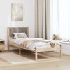 vidaXL Bettrahmen mit Kopfteil Taupe 80 x 190 cm Massives Kiefernholz 878162 Bild 4