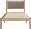 vidaXL Bettrahmen mit Kopfteil Taupe 80 x 190 cm Massives Kiefernholz 878162 Bild 5