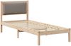 vidaXL Bettrahmen mit Kopfteil Taupe 80 x 190 cm Massives Kiefernholz 878162 Bild 2