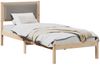 vidaXL Bettrahmen mit Kopfteil Taupe 80 x 190 cm Massives Kiefernholz 878162 Bild 3