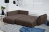 AX LIVING Couch mit Bettfunktion Corleone braune Ecksofa in L Form 268 Bild 4