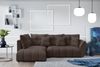 AX LIVING Couch mit Bettfunktion Corleone braune Ecksofa in L Form 268 Bild 3