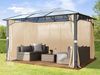 Gartenpavillon 3x4 m Aluminium Gestänge Polycarbonat Dach 8mm Pavillon Gartenzelt 4 Seitenteile champagner Bild 2