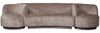 Sofa Combi-Popular aus Chenille-Stoff, drehbare Sessel, modern, taupe, 4–5 Sitzplätze Bild 2
