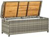 vidaXL Gartenbank mit Stauraum 120 cm Poly Rattan Grau 46481 Bild 3