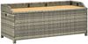 vidaXL Gartenbank mit Stauraum 120 cm Poly Rattan Grau 46481 Bild 2