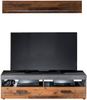 TV-Lowboard und Wandboard Indy in Used Wood Shabby und Matera grau 140 cm Bild 2