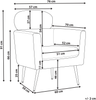 Sessel SOBY Stoff Creme Bild 2