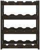 vidaXL Weinregal für 16 Flaschen Schwarz Massivholz Kiefer 373400 Bild 3