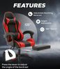 Delman Bürostuhl Gaming Stuhl Gaming Sessel Ergonomischer Gamer Stuhl mit Fußstütze Kopfstütze Gaming Chair 0060 Rot Bild 5