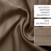 Como Bettwäsche aus Damast Baumwolle 200x200 cm in Taupe 3-teilig mit 2X Kissenbezug 80x80 | Bettwäsche Set gestreift | Bettbezug im 3er Set mit Saumen & Reißverschluss | ÖkoTex Zertifiziert Bild 5