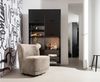Sessel Atty aus Samt, modernes Design, sandfarben, drehbar, weiche Polsterung Bild 5