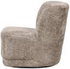 Sessel Atty aus Samt, modernes Design, sandfarben, drehbar, weiche Polsterung Bild 2