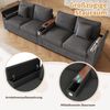 Big-Sofa mit Mehrfachsteckdosen und Stauraum, USB und Type-C, 4-Sitzer, inkl. loser Rückenkissen, Cord Bezug Bild 3