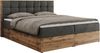 Boxspringbett mit Kopfteil und Topper, Polsterbett - ALBERO 1 - 160 x 200 cm - Dunkelgrau Velvet - H3 Bild 5