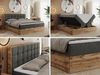 Boxspringbett mit Kopfteil und Topper, Polsterbett - ALBERO 1 - 160 x 200 cm - Dunkelgrau Velvet - H3 Bild 2