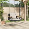 vidaXL Hängesessel mit Kissen Schwarz 63x62x40 cm Poly Rattan 368173 Bild 3