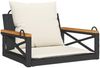 vidaXL Hängesessel mit Kissen Schwarz 63x62x40 cm Poly Rattan 368173 Bild 2