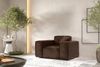 Sofaset Designersofa CESINA 3-2-1 in Stoff Gobi (Vintage Look) Dunkelbraun Bild 3