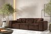 Sofaset Designersofa CESINA 3-2-1 in Stoff Gobi (Vintage Look) Dunkelbraun Bild 5