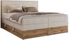 MKS MÖBEL Boxspringbett WOOD CLASSIC KING (Packung, Set, Topper T25/Visco, hohe Kopfteil, Multipocket-Matratze), Polsterbett, zwei Bettkästen, Möbelplattenelementen Bild 2
