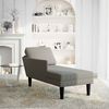 vidaXL Chaiselongue mit Kissen Hellgrau Cordstoff 4009815 Bild 2