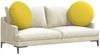 vidaXL Sitzkissen 2 pcs Helles Gelb Ø80 x 29 cm Stoff 42014240 Bild 3