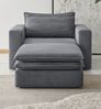 Loveseat Pesaro in grau Cord Set inkl. Hocker Bild 2