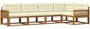 vidaXL Outdoor-Sofagarnitur 5 pcs Natur und Creme 3382568 Bild 2
