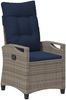 vidaXL Gartenstuhl 2 pcs Grau und Marineblau 56 x 60 x 112 cm 42026837 Bild 4