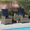 vidaXL Gartenstuhl 2 pcs Grau und Marineblau 56 x 60 x 112 cm 42026837 Bild 3