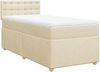 vidaXL Boxspringbett mit Matratze Creme 90x200 cm Stoff 3288882 Bild 3